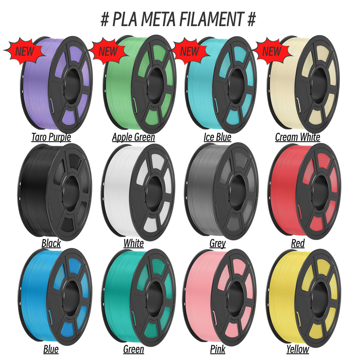 【BUY 6 GET 4 FREE,ADD 10 】 SUNLU PLA Matte META PLA+ PETG SILK ABS TPU Filament