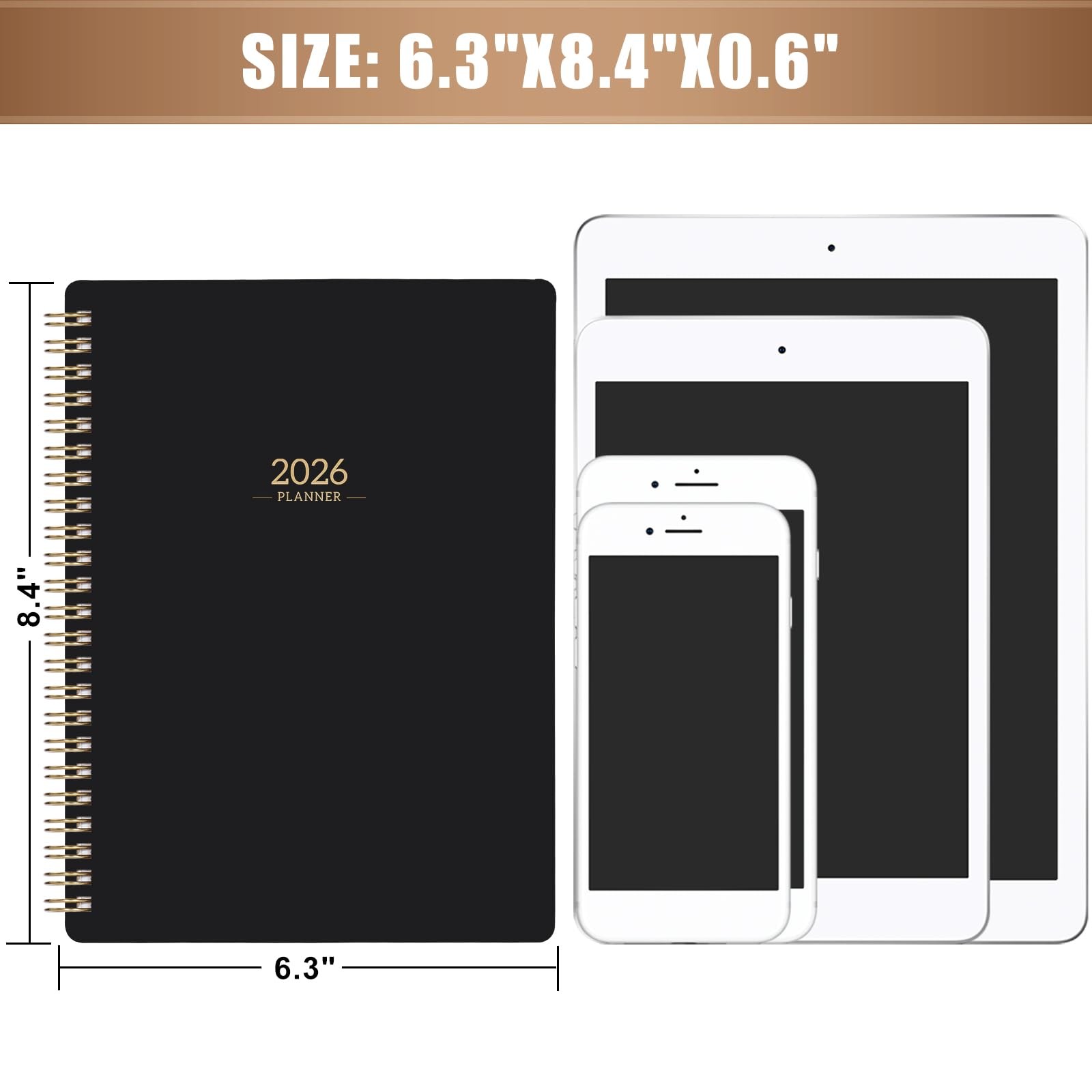 Planner 2026 - Planner/Calendar 2026, Jan. 2026 - Dec. 2026, Weekly Monthly