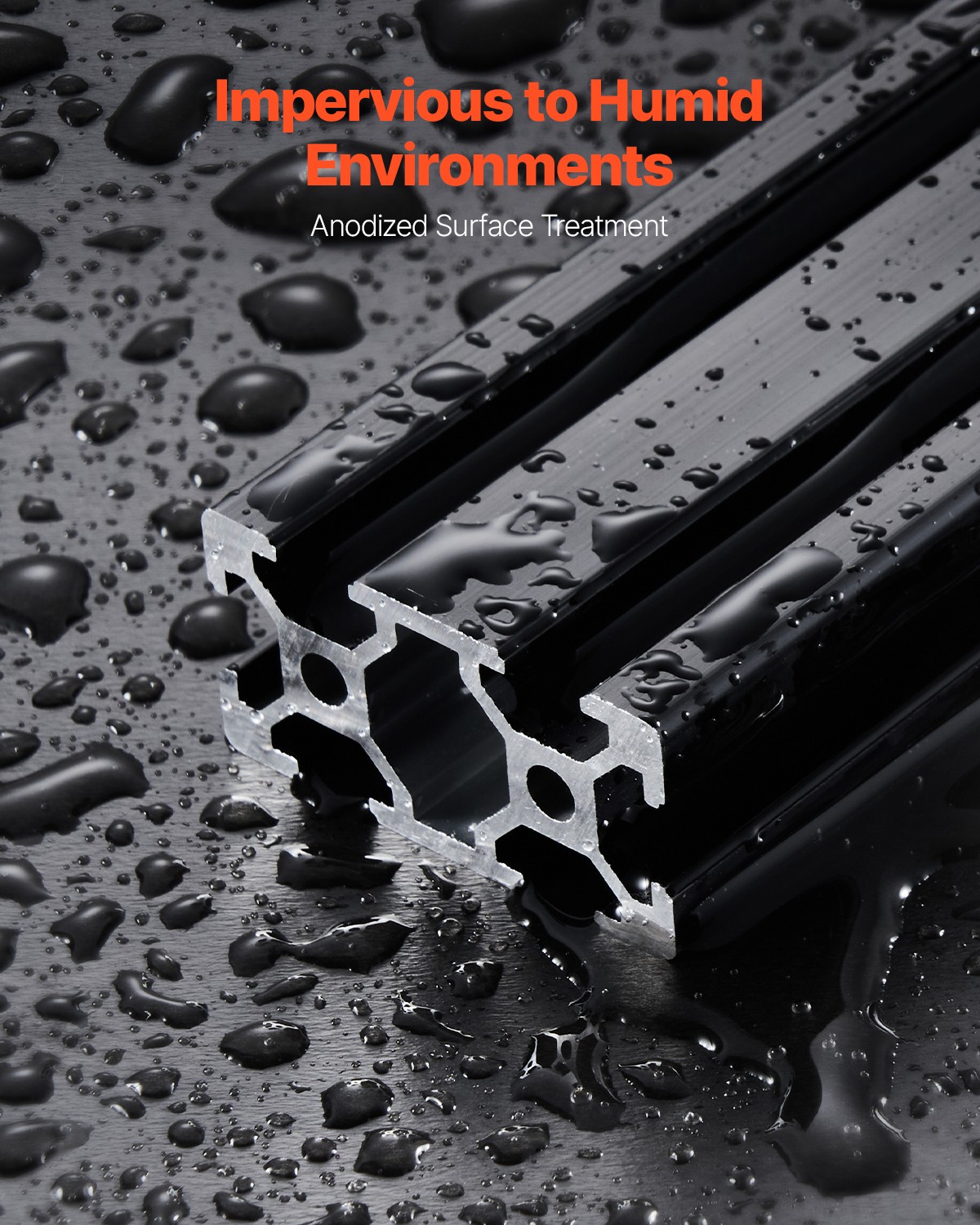 4PCS 39.4 in (1000 mm) T Slot 2040 Aluminum Extrusion Anodized Linear Rail