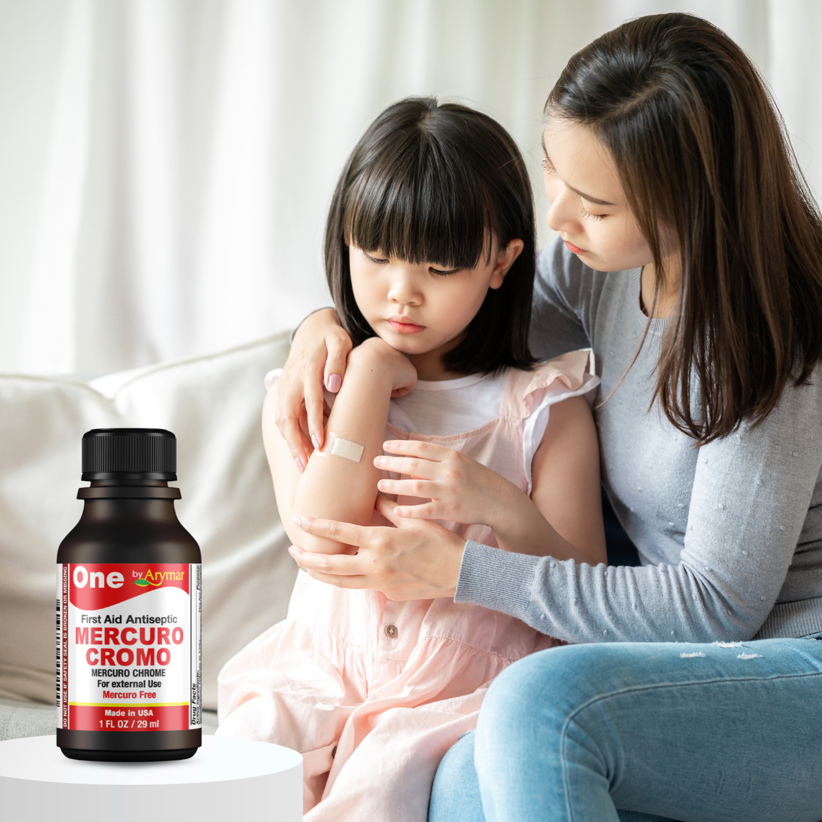 Arymar Mercuro Chromo – First Aid Antiseptic for Wounds, 1 fl oz (6-Pack)