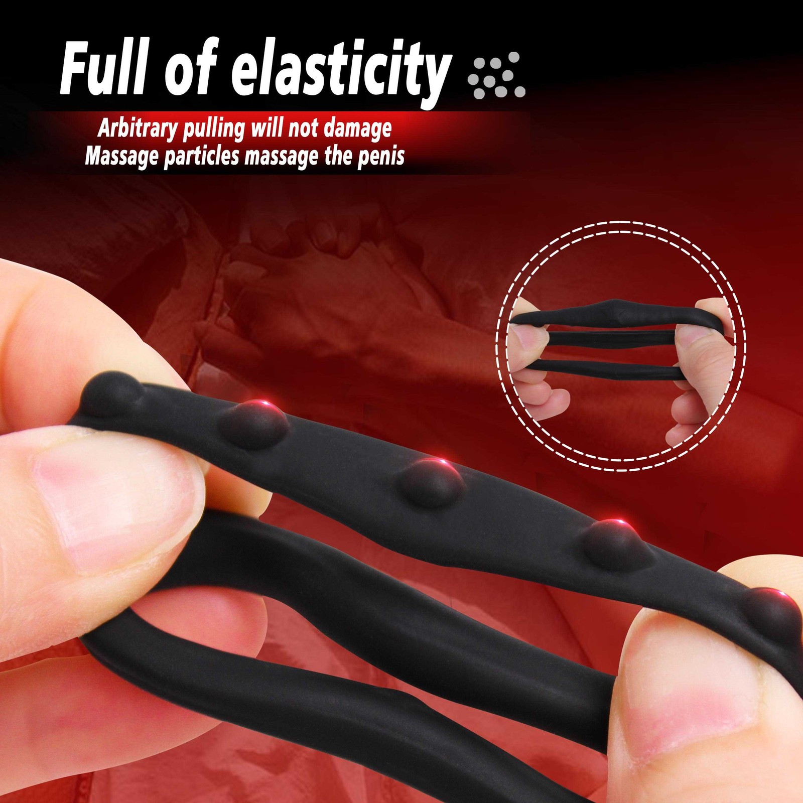 7PCS Silicone Cock Ring Super Stretchy Strong Stay Hard Penis Rings Men Sex Toys