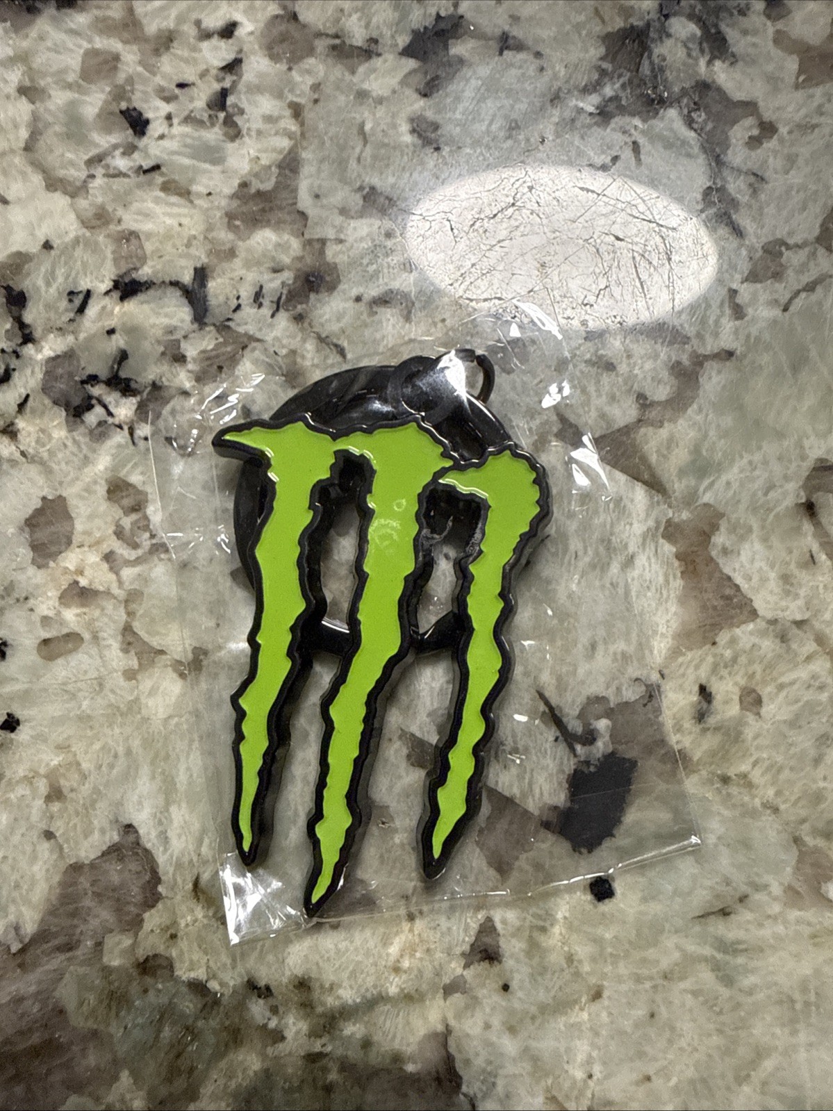 Monster Energy Drink Key chain Ring Green Logo Metal Enamel New - FREE SHIPPING!