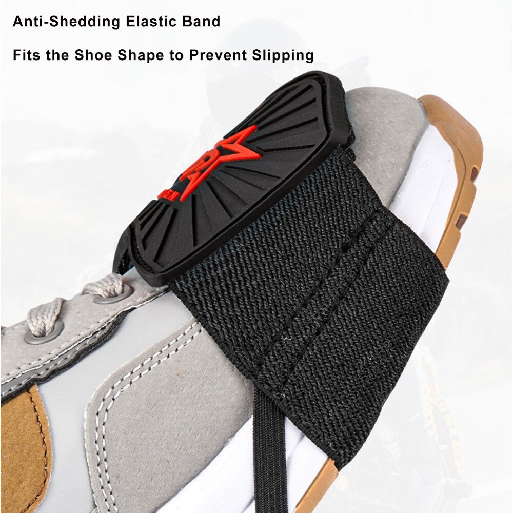 Mens Motorcycle Motorbike Shift Pad Shoe Boot Protector Cover Rubber Gear Black