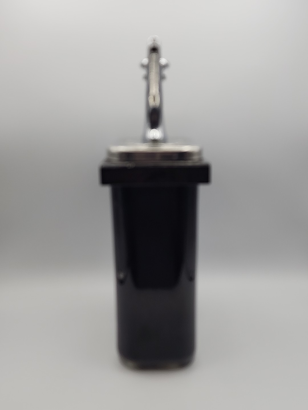 Hall Fountain Bar Liquor Dispenser Canister Pump Label "Brandy" Flaws READ BLUE