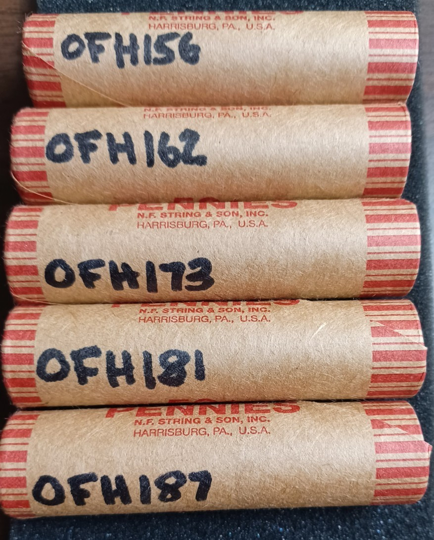 Wheat Cent Roll ranging from 1909-VDB-55PDS-Ol' Fred's Hoard, 60% Pre40-SEE DESC