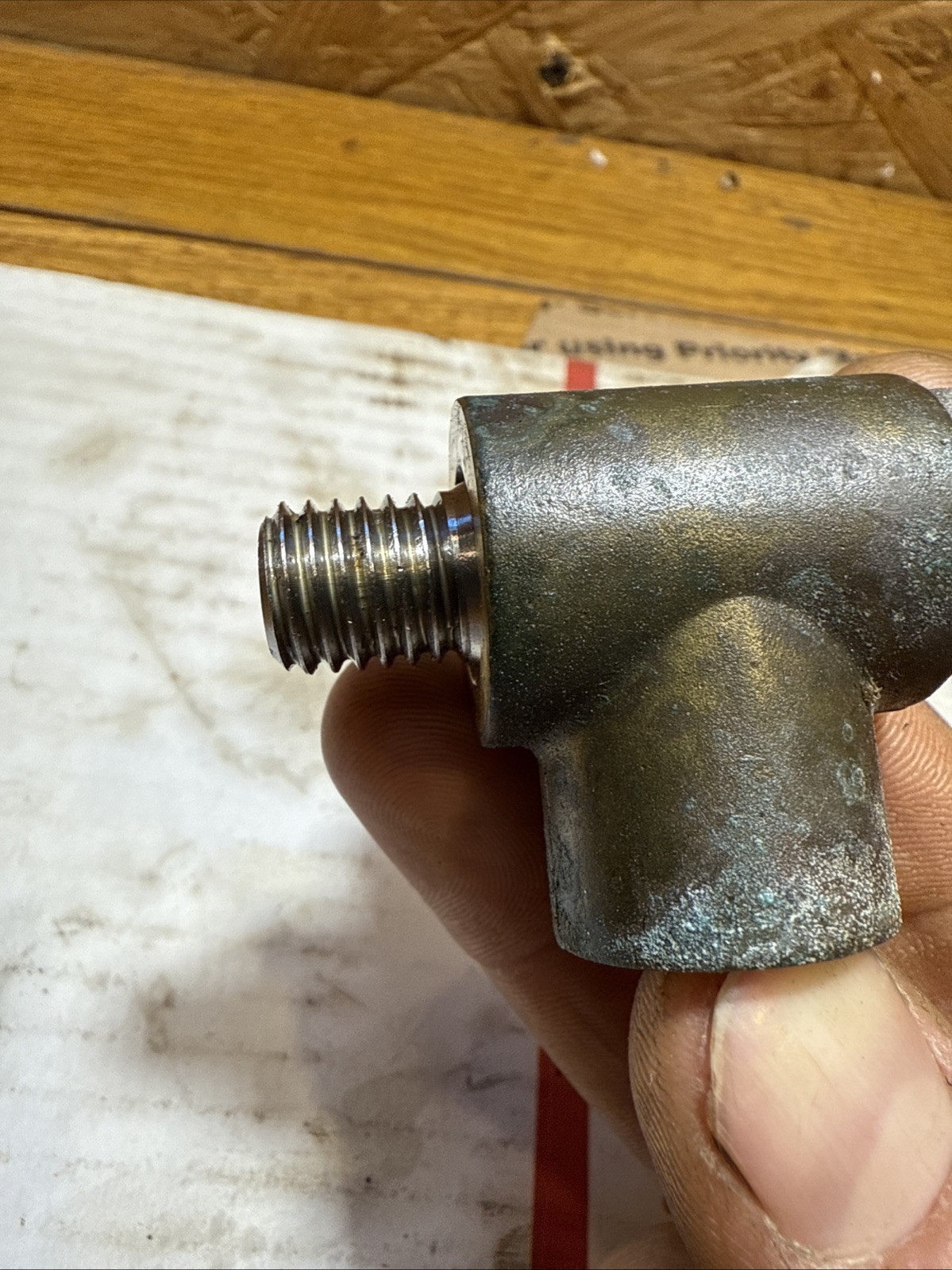 Volvo Penta oil pan dipstick adapter