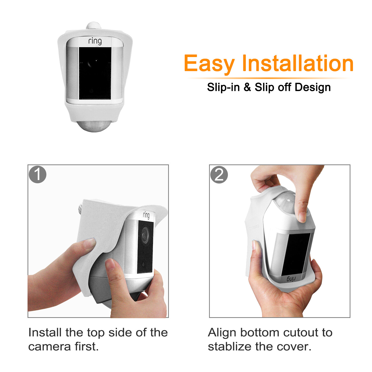 For Ring Spotlight Battery Camera Silicone Skin Case UV Weather Resistant Cover