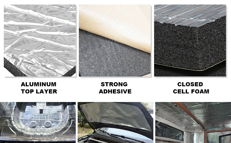 36sqft Sound Deadener Car Insulation Automotive Heat Shield Self-adhesive Mat