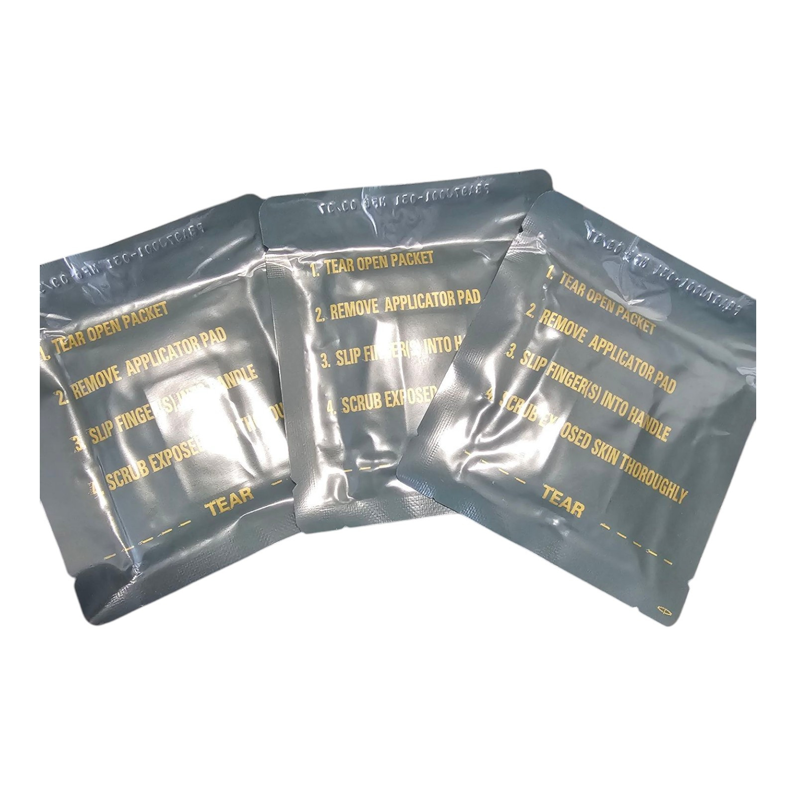 12 Wipes - M291 Decontamination Chemical Kit Wipes Gas Mask