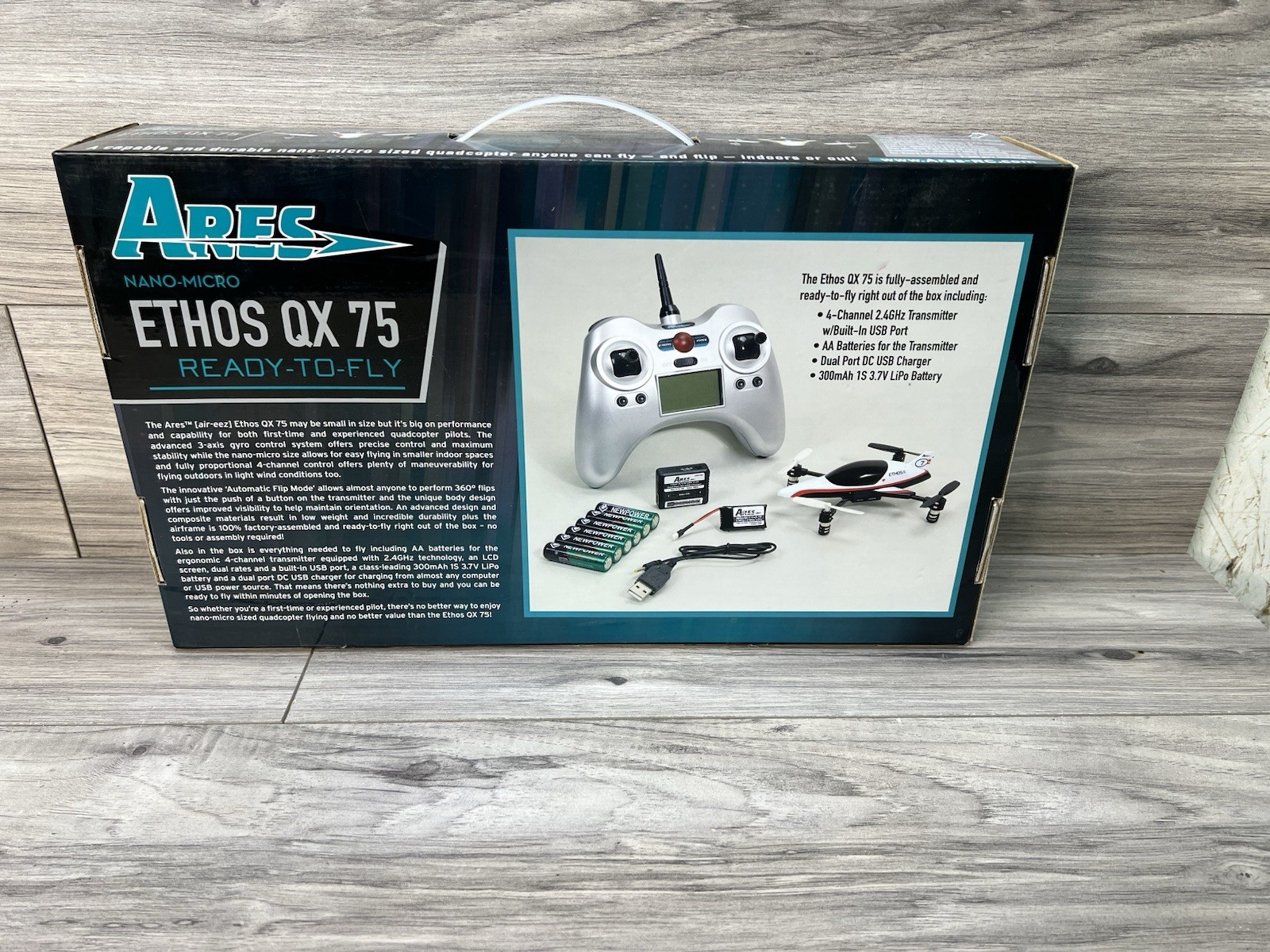 Ares Ethos QX 75 Ready To Fly Remote Control Nano-Micro Quadcopter