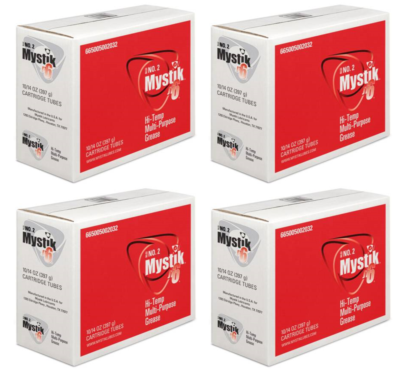 Mystik JT-6 Hi-Temp Multi-Purpose Grease; 4 cases (40) 14oz tubes; 665005002080