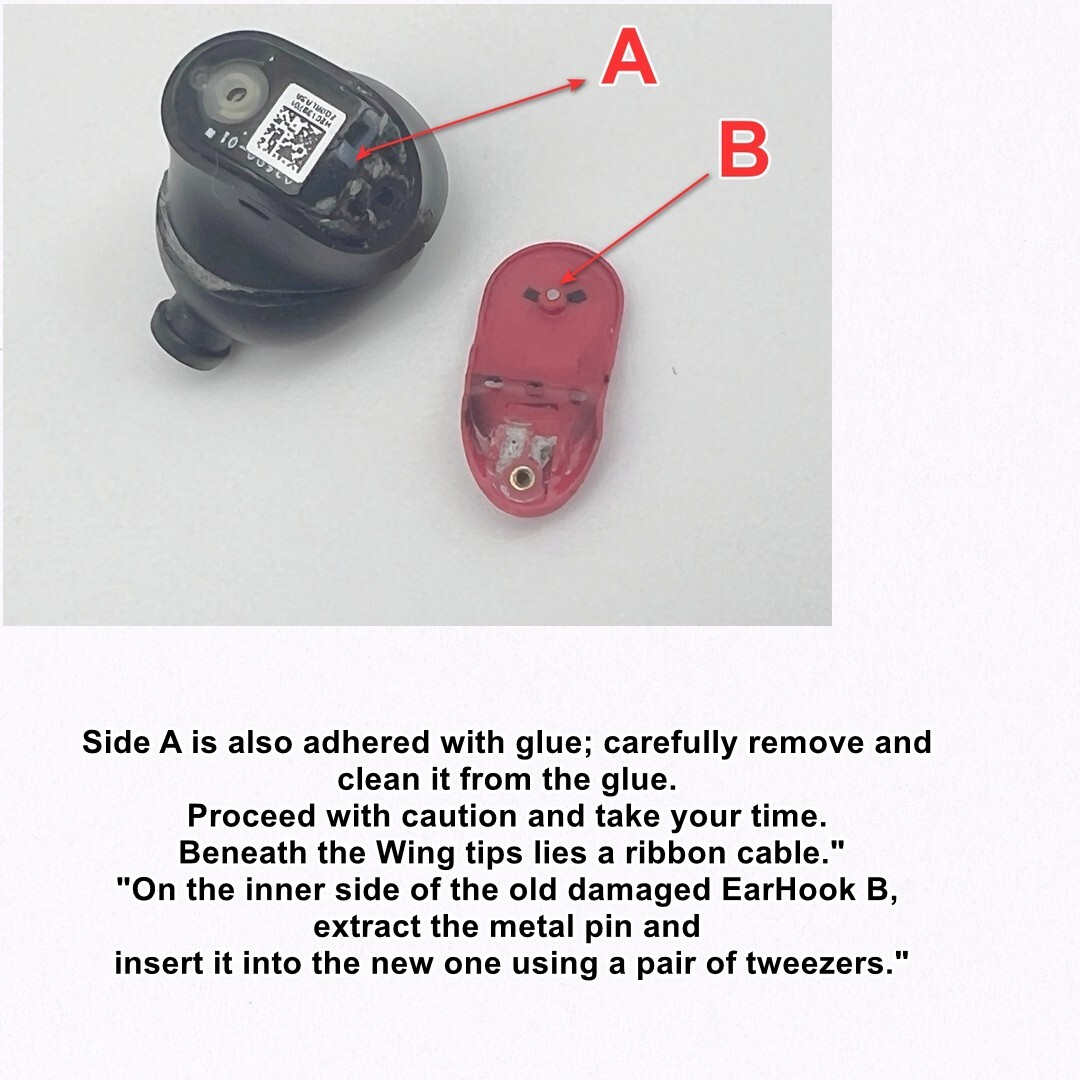 Authentic Beats Fit Pro Ear Hooks - Black - Replacement Parts (1 Pair) NEW