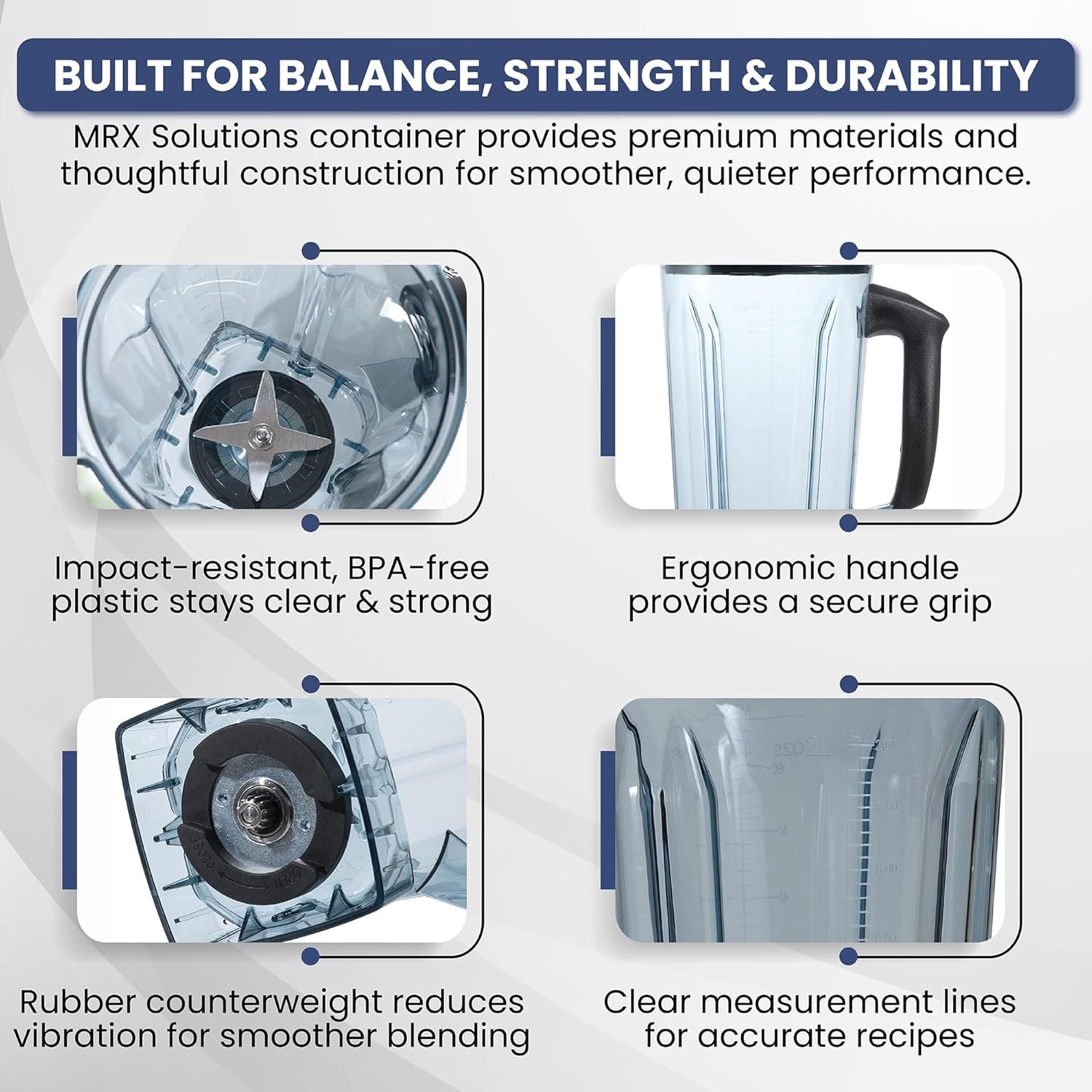 Blender Pitcher For Vitamix 64 oz VM0102 VM0103 Container VM0115A + Tamper