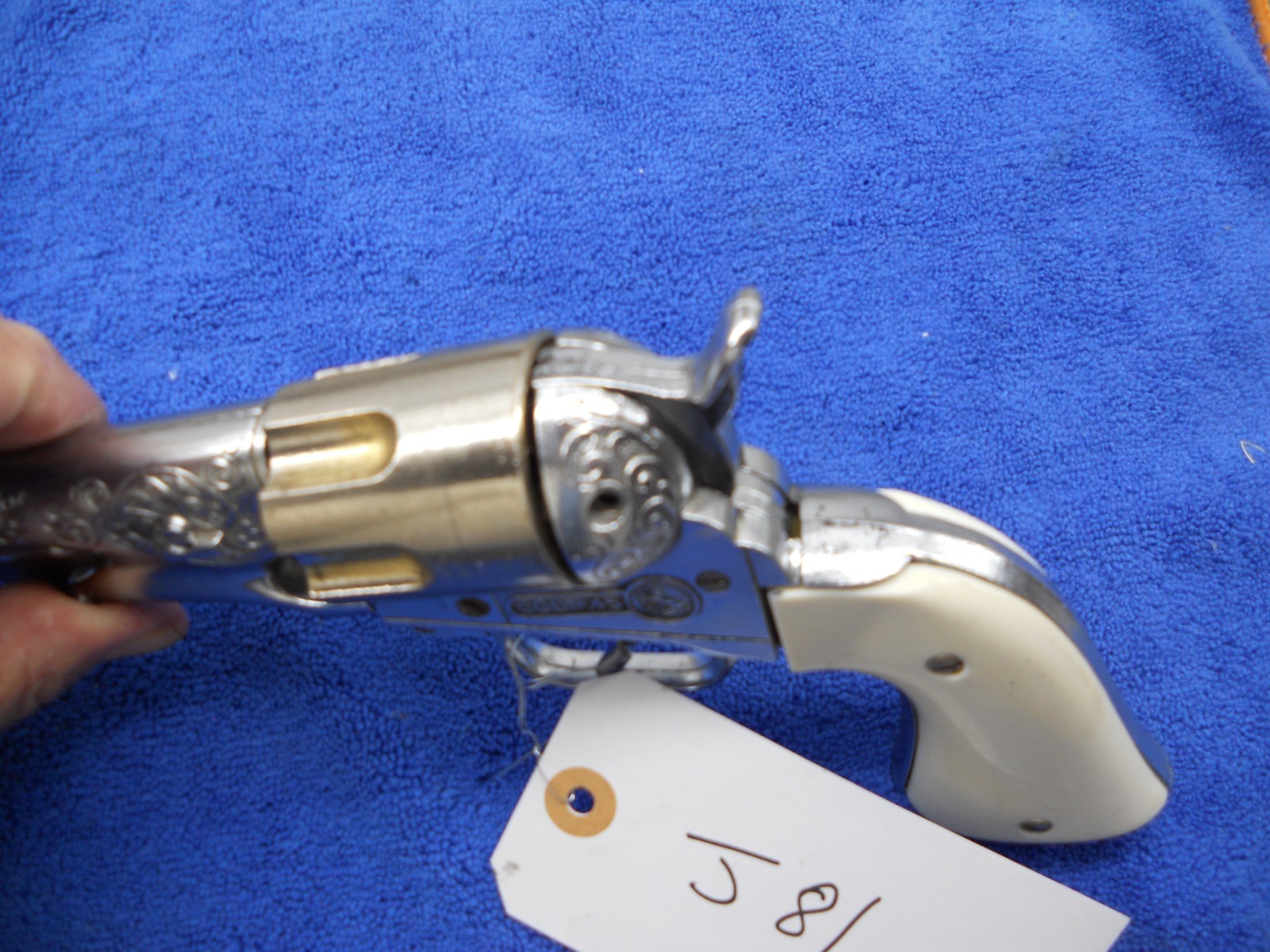 VINTAGE HUBLEY COLT 45 DIECAST CAP GUN Western EXCELLENT COND j81