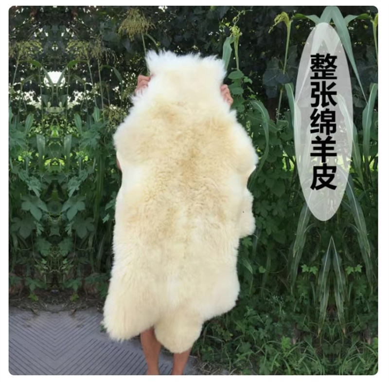 IN US 100% Genuine Sheepskin Fluffy Fur Rug 60*100cm Windward Natural Mat Gift