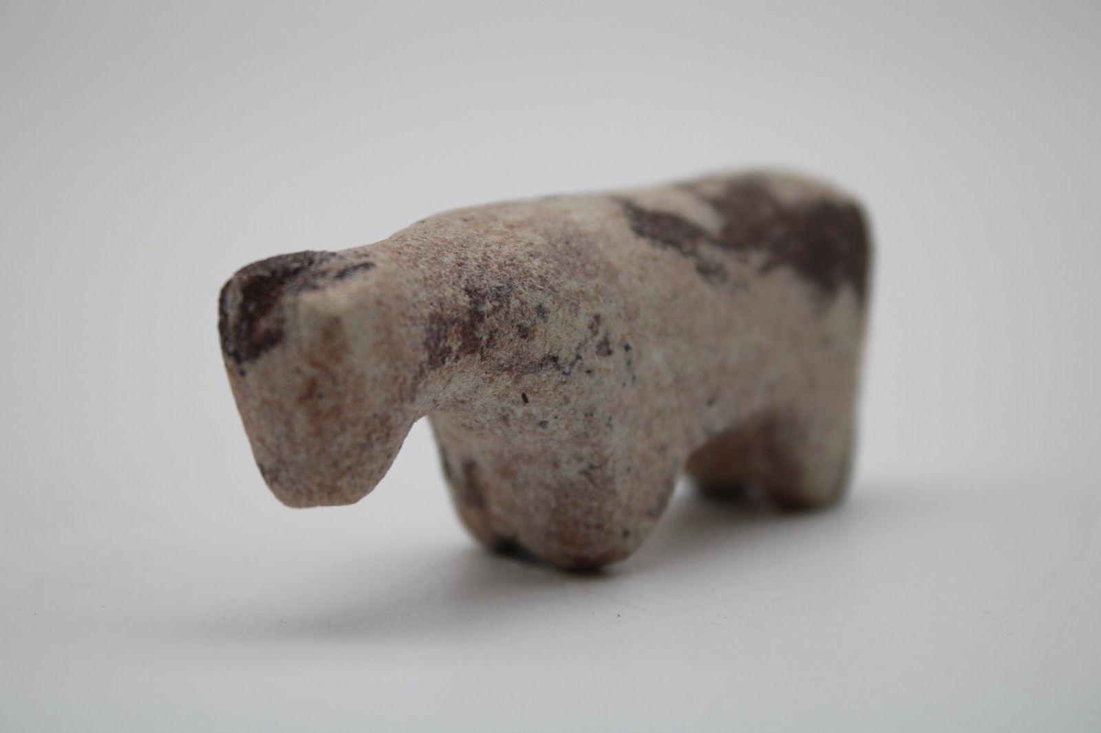 Early Native Zuni Stone Horse Fetish Set With Silver Mercury Dime Bag