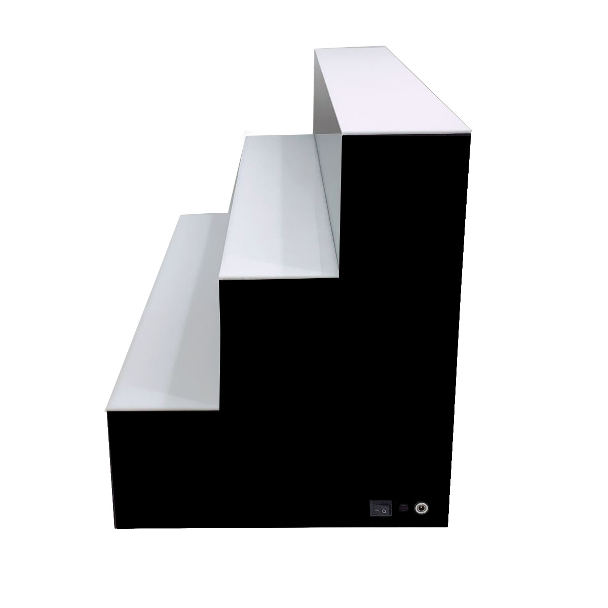 3 Step Tier LED Lighted Shelves Illuminated Liquor Bottle Bar Display Stand