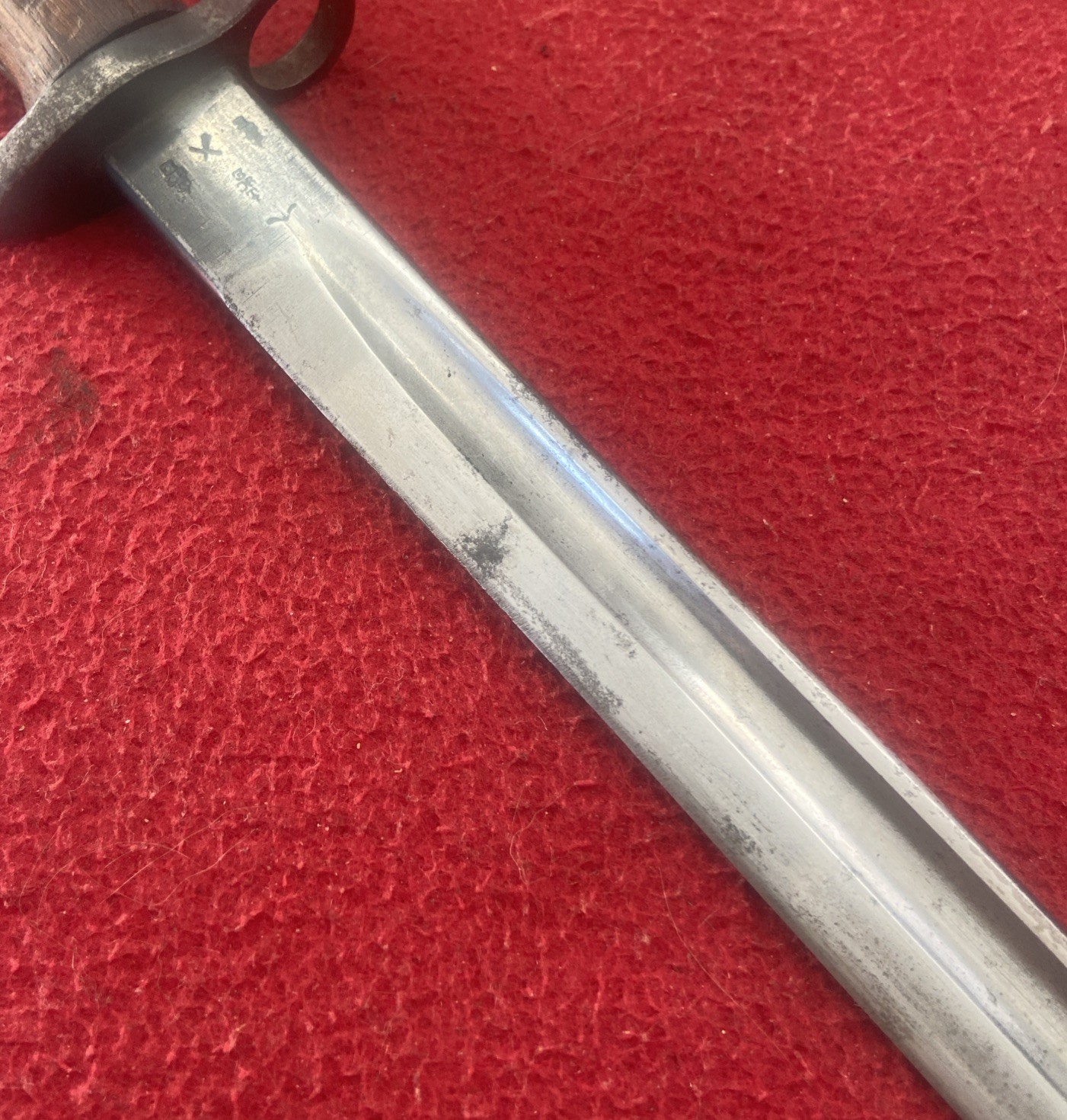 WWI English Pattern 1907 Bayonet & Leather Scabbard By Vickers 2-18