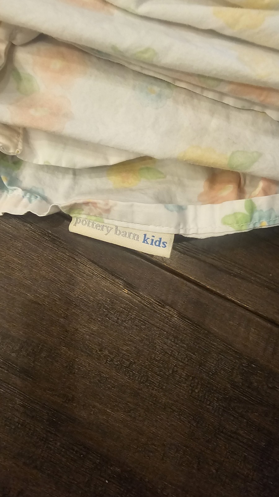 Pottery Barn Kids Floral Pink Blue Yellow TWIN Sheets Fitted Flat + 2 Pillowcase