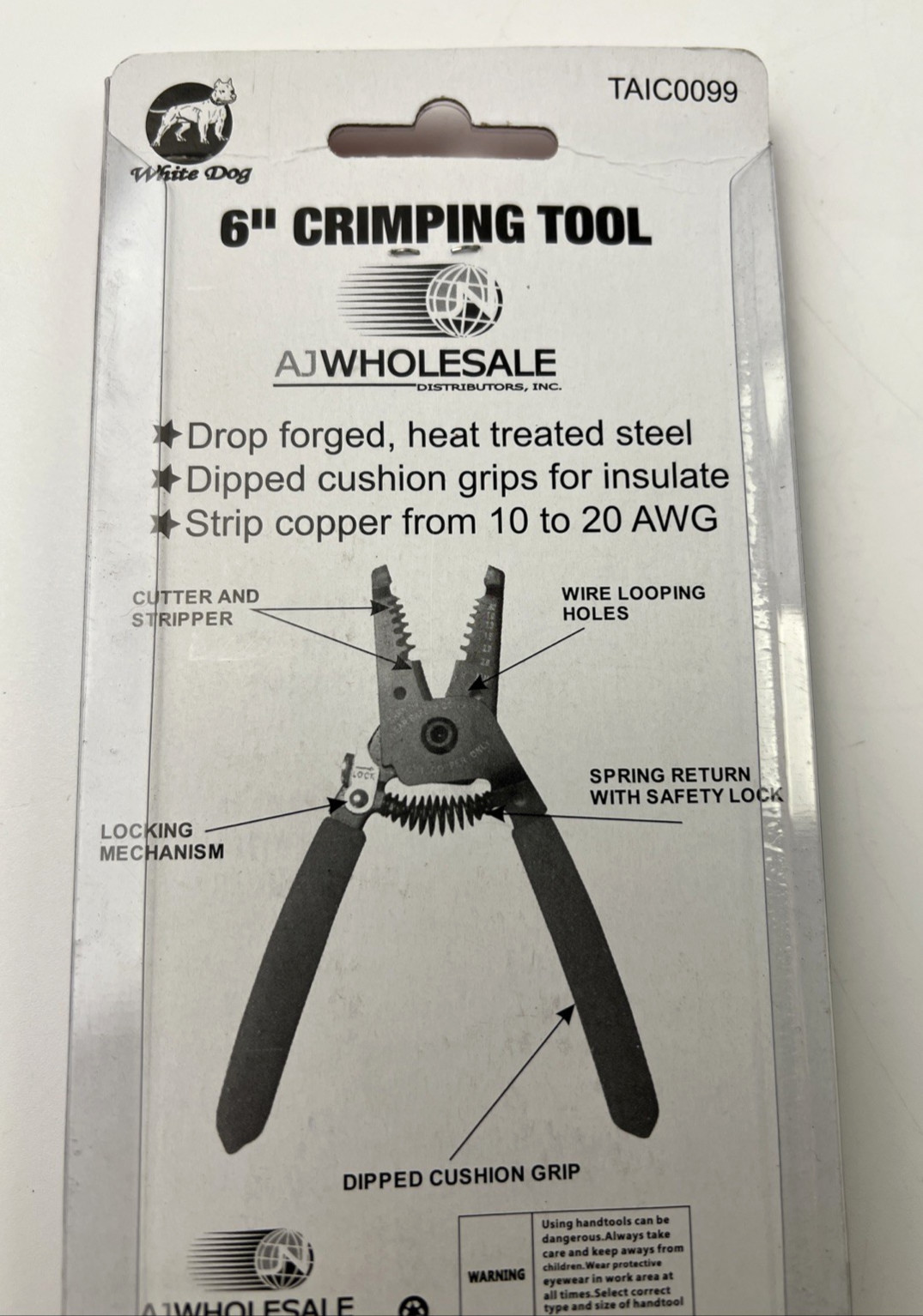 6" Crimping Tool - White Dog Unopened