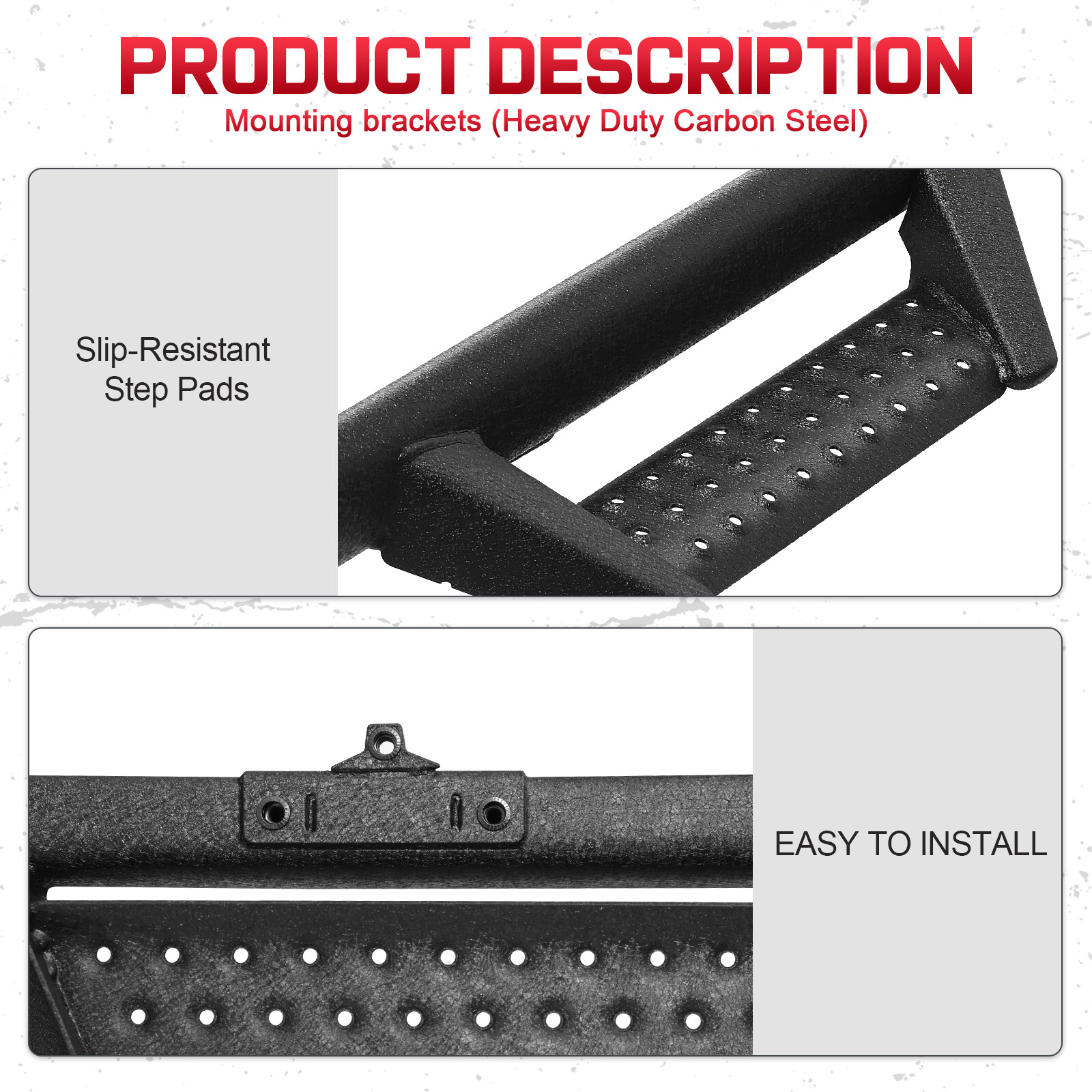 Drop Step For 20-24 Jeep Gladiator JT 4 DR Running Board Nerf Bar Side Proctive