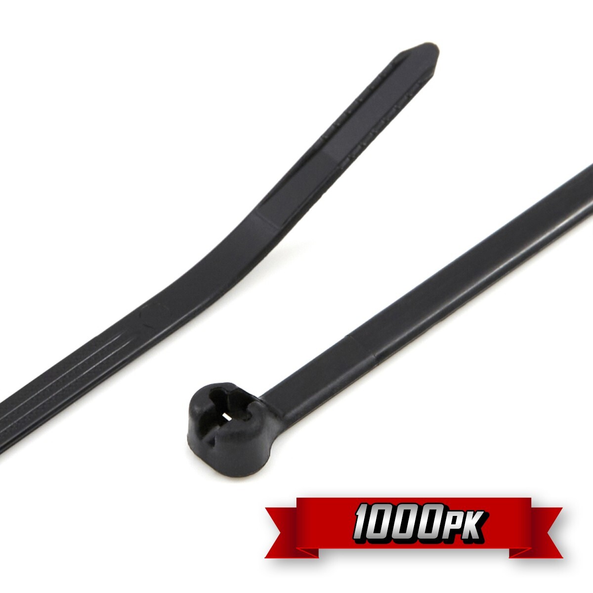 Thomas & Betts TY28MX | Ty-Rap w/ Stainless Lock, 14.200", Black {1000pk}