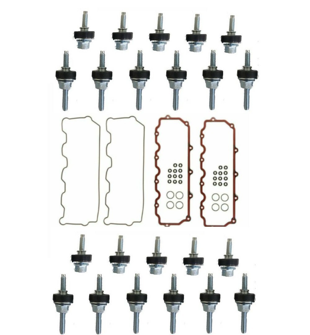 03-10 Ford 6.0 VALVE COVER GASKET SET WITH NEW BOLTS AND ORINGS BOTH SIDES