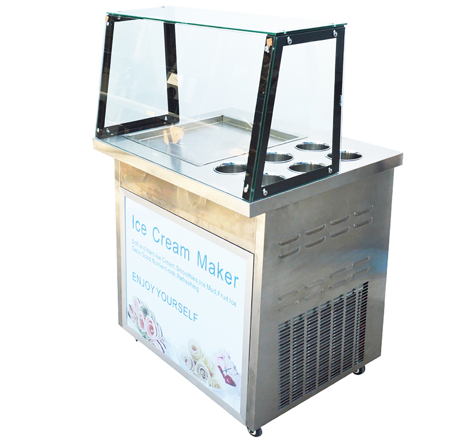 Thailand Ice Cream Roll Machine Fry Ice Cream Machine Frozen Yogurt Machine New