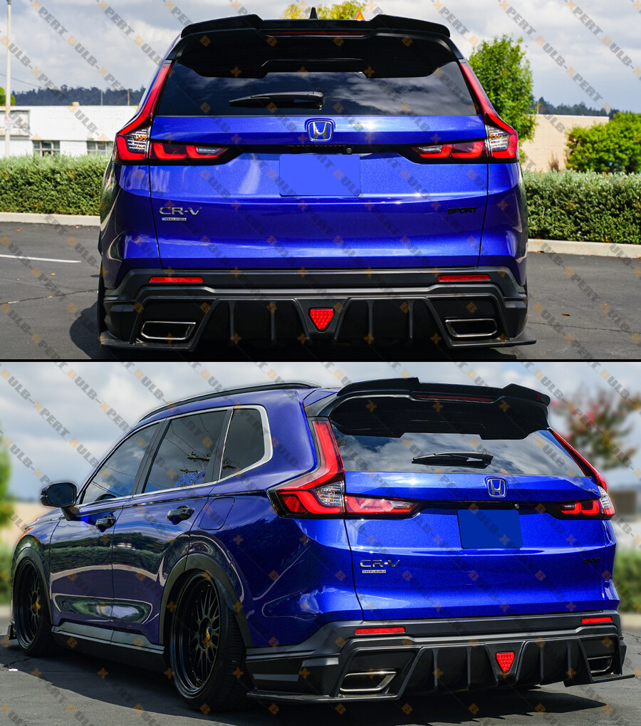 For 2023-2025 Honda CR-V CRV V Style Gloss Black Top Roof Lip Spoiler Extension