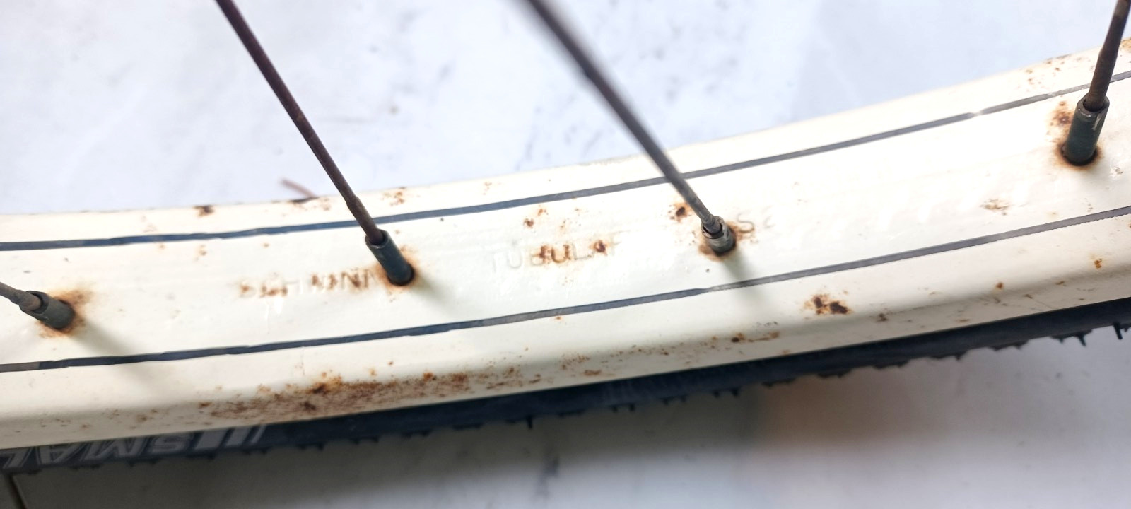 SWEET, 24x2.125" Nice pair Schwinn, S-2 Balloon Enameled Wheels 1950/60s bicycle