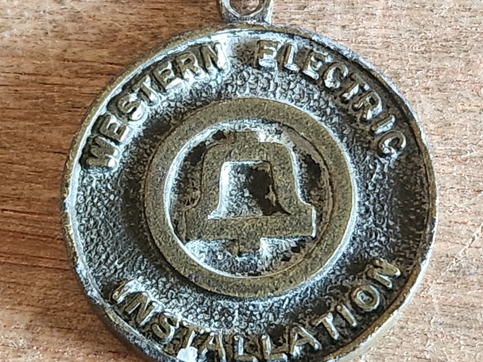 Western Electric Installation Medal FOB Pendant Employee Award Rough Vintage