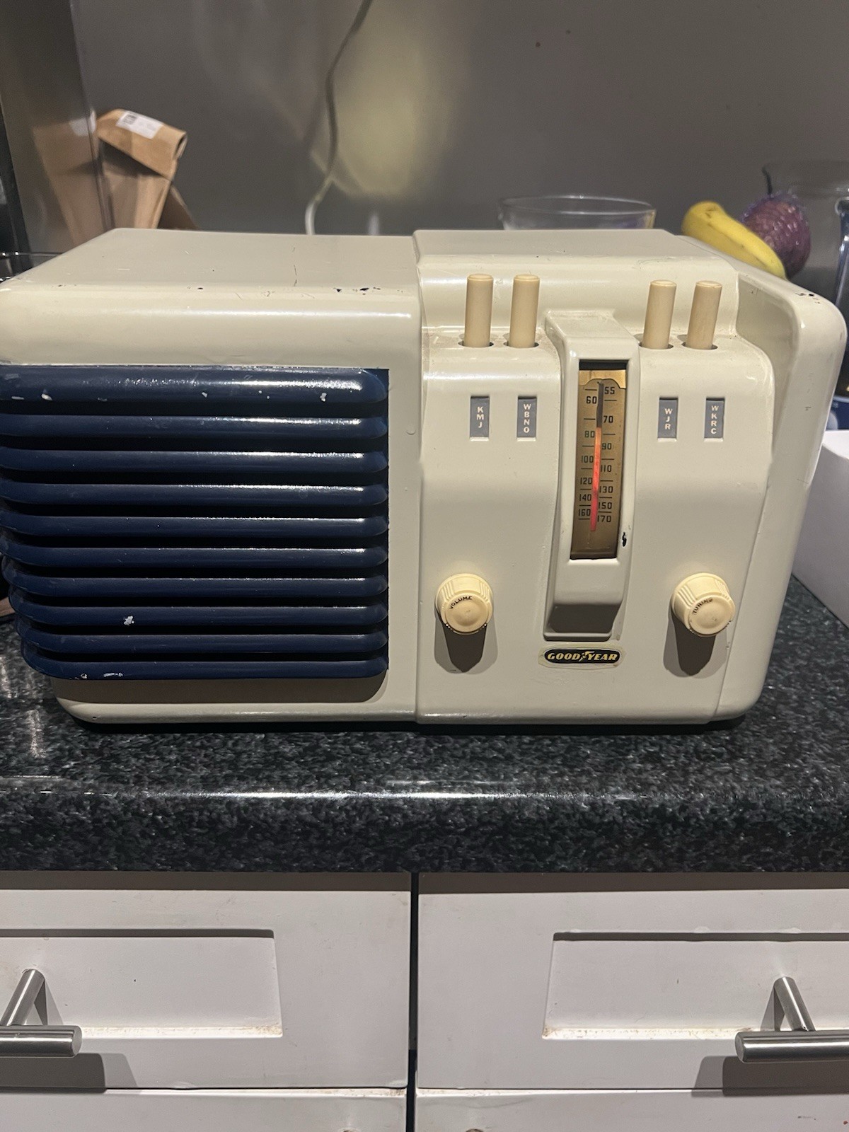 Goodyear Vintage Bakelite AM Tube Radio Late 30’s