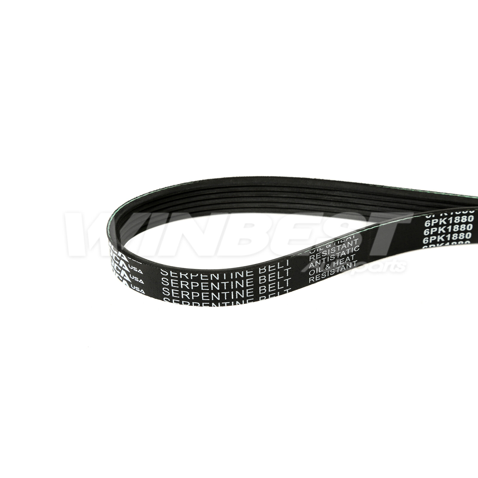Serpentine Belt 6PK1880 for Audi Chevrolet Ford Toyota Volkswagen 1.8L 2.8L 3.0L