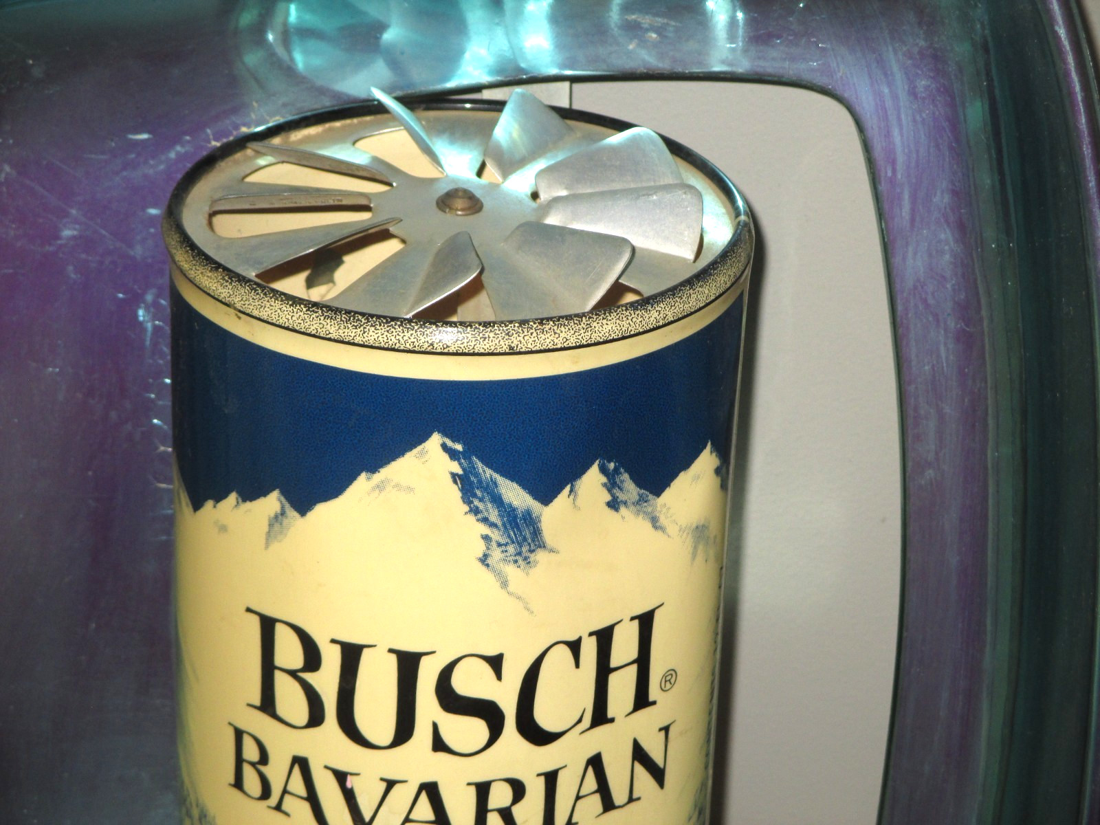 1950'S ANHEUSER-BUSCH BAVARIAN BEER -STORE BAR DISPLAY LIGHTED SPINNING CAN-18"