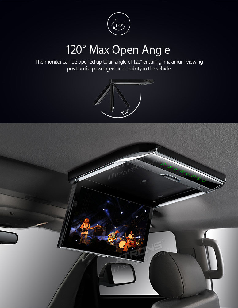 XTRONS 12.1" Car Overhead Player Wide Screen 1080P Flip Down Roof Mount Monitor