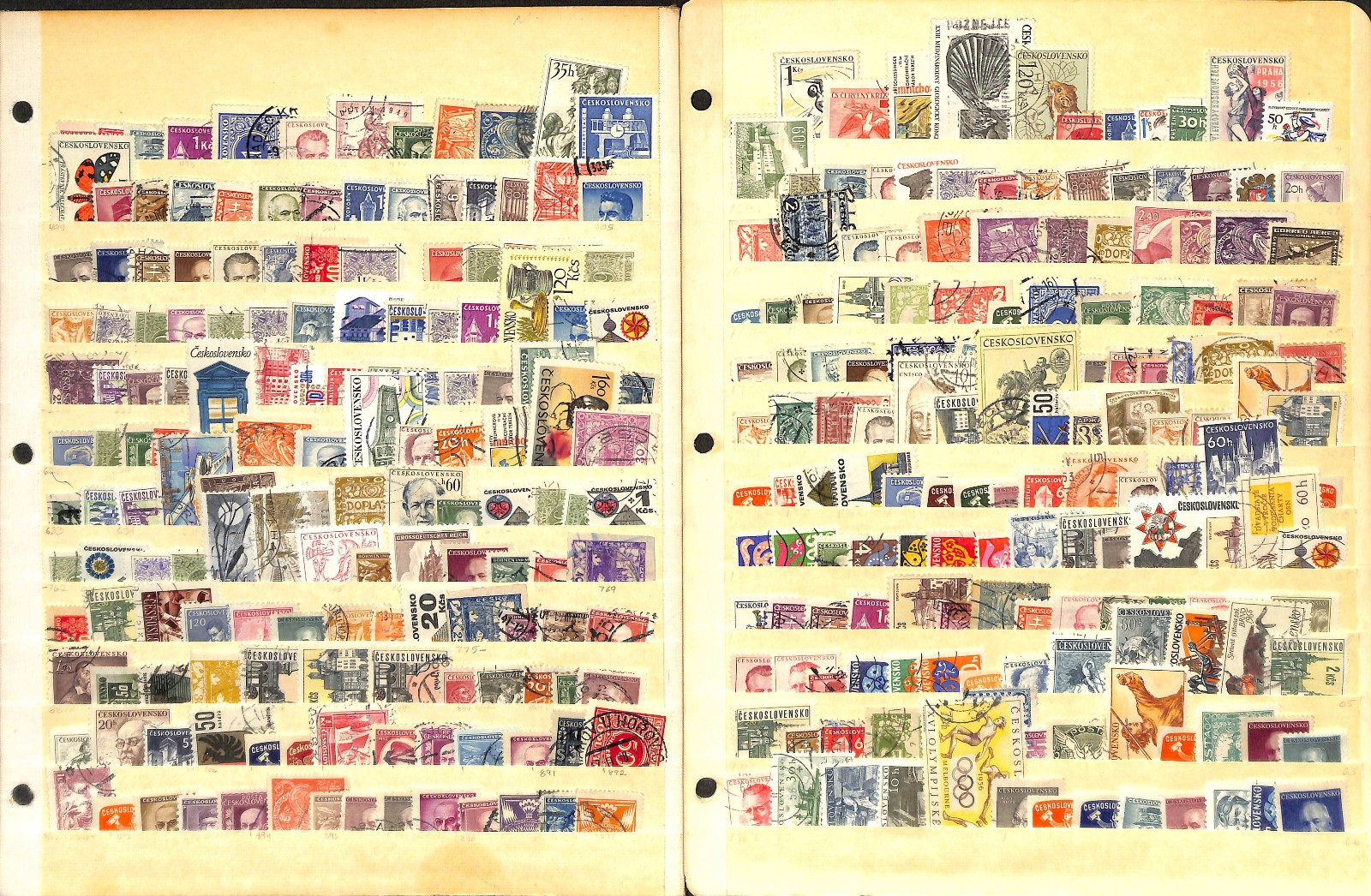 Czechoslovakia Stamp Collection on 40 Scott International Pages, 1918-1968 (BG)