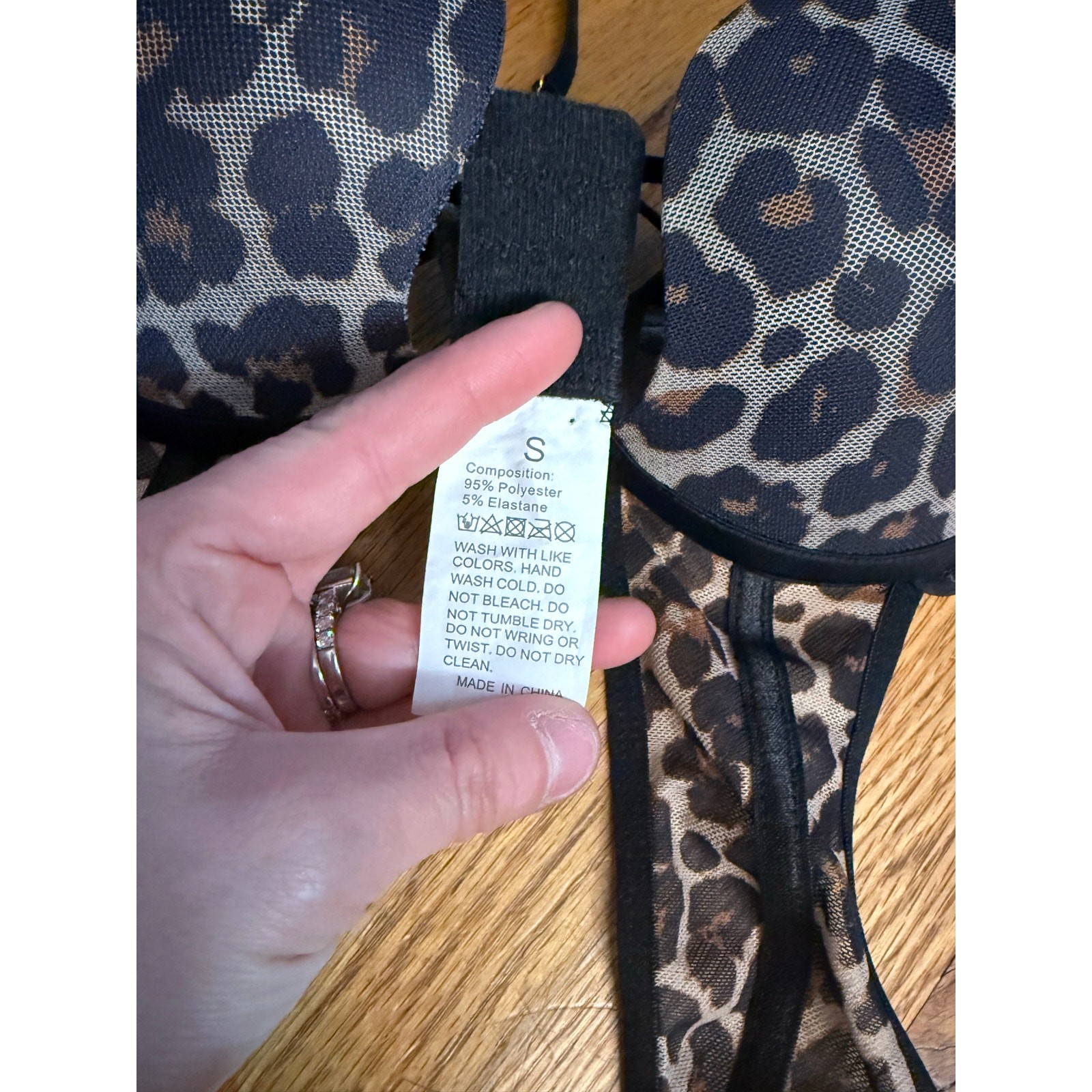 Cheetah Print Small Push Up Bra Lingerie