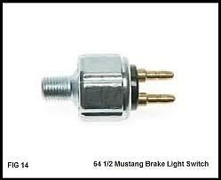 Ford Low Pressure Brake Light Switch & 3/16 Brass Tee 3/8-24 threads