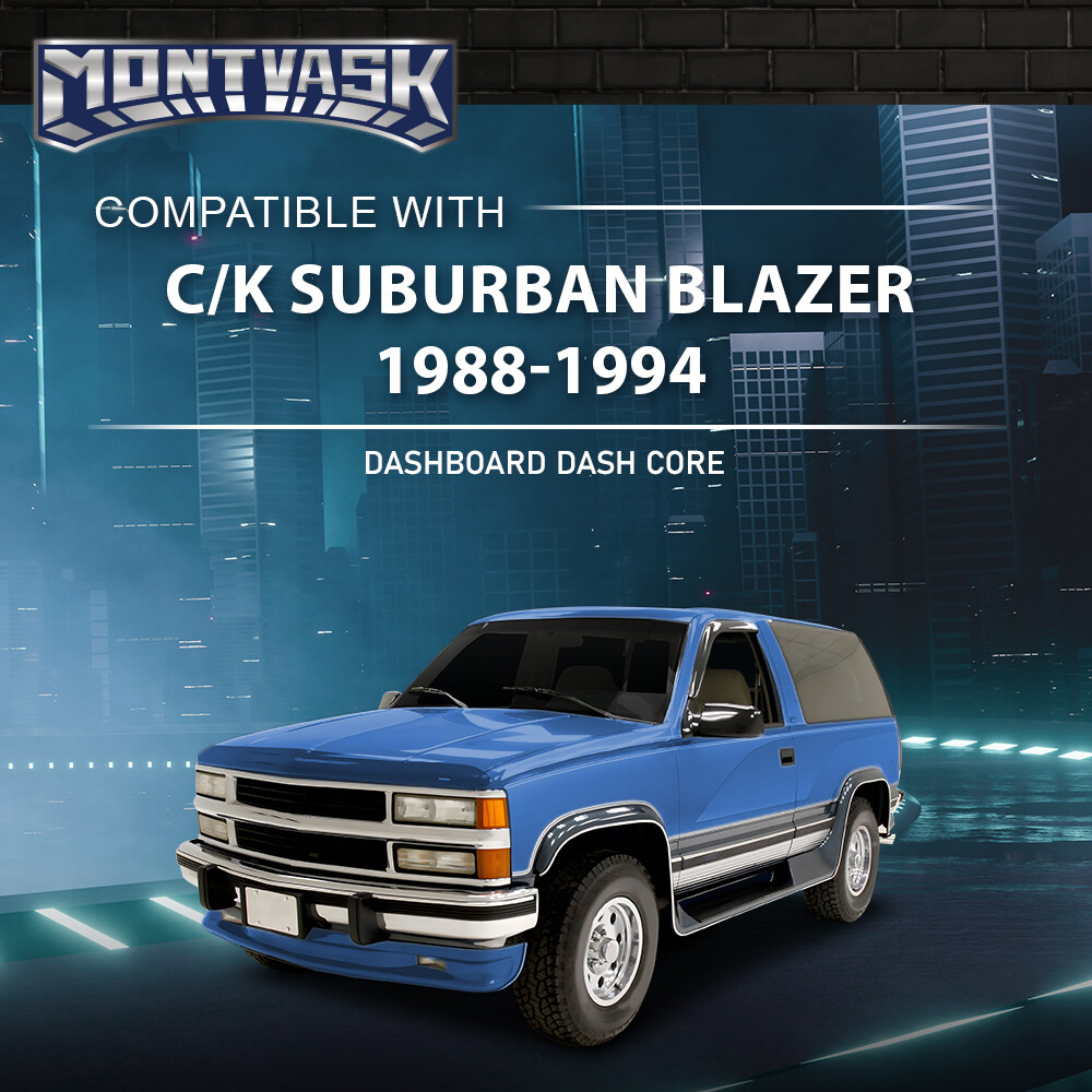 Fit For 1988-1994 Chevy GMC C/K Truck Suburban Blazer Dashboard Dash Core Red