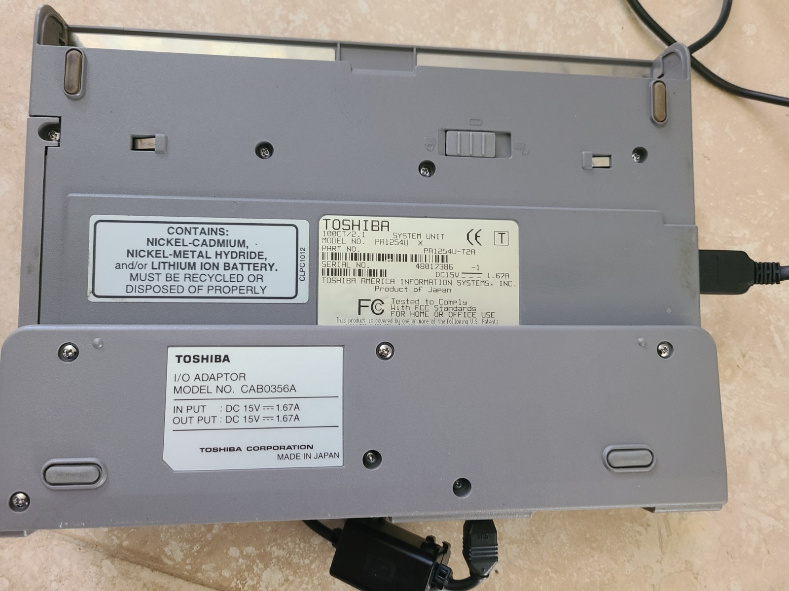 Toshiba Libretto 100CT Win 95 + PCMCIA Modem + Diskette Drive + Case ~ NICE!