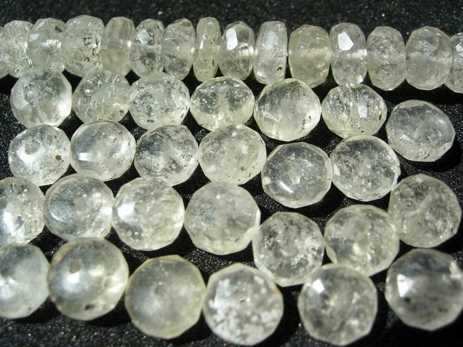 TEN - 6x3mm $37.99 per 10 Libyan Desert Glass Beads from Meteorite Impact + COA