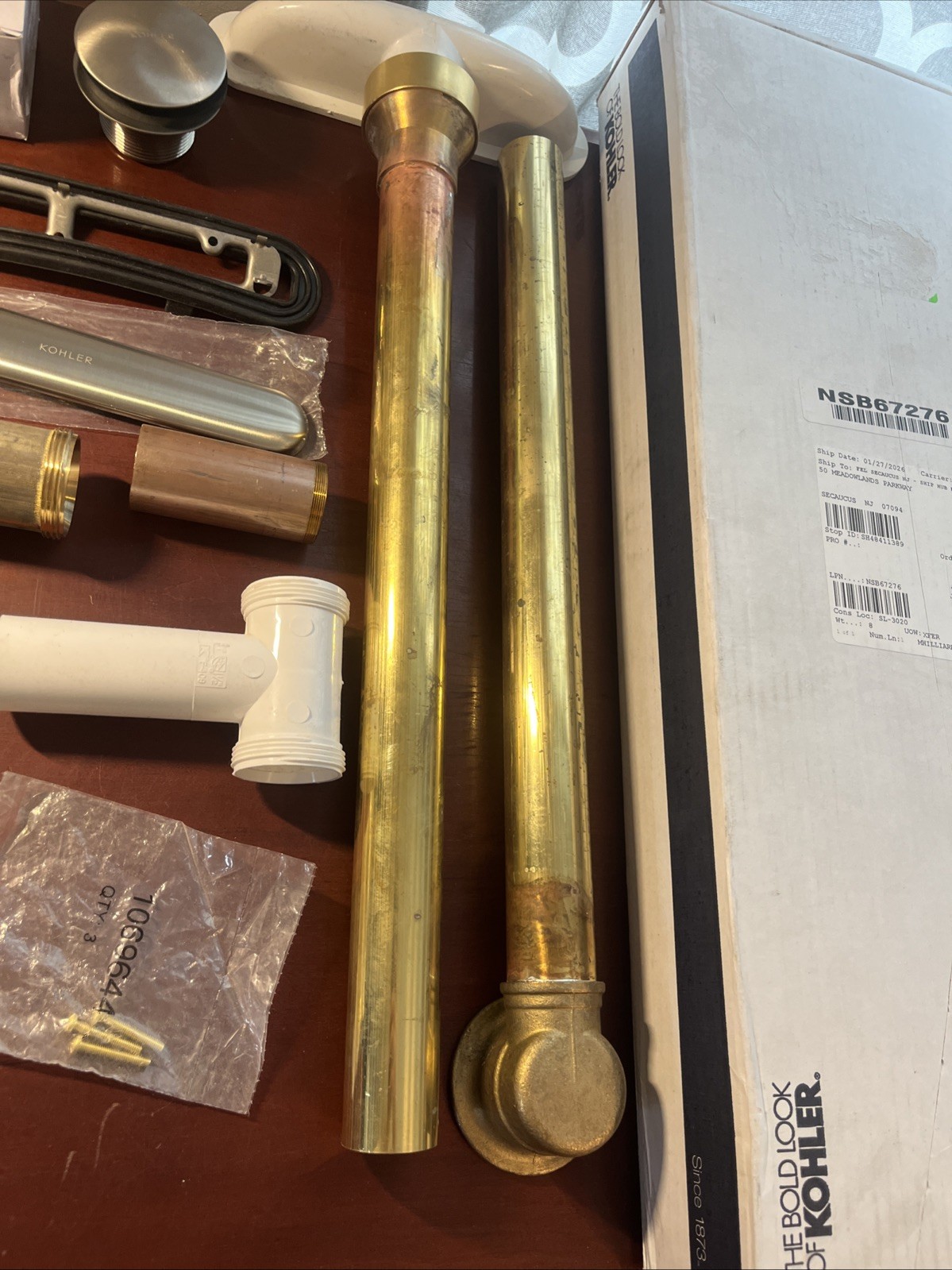 Kohler Clearflo 7271-BN Tub Drain Kit Slotted Brass Overflow Brushed Nickel READ