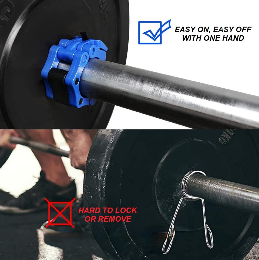 2 Inch Olympic Barbell Clamps Lock Clip Quick Release Collars Standard Gym Bar