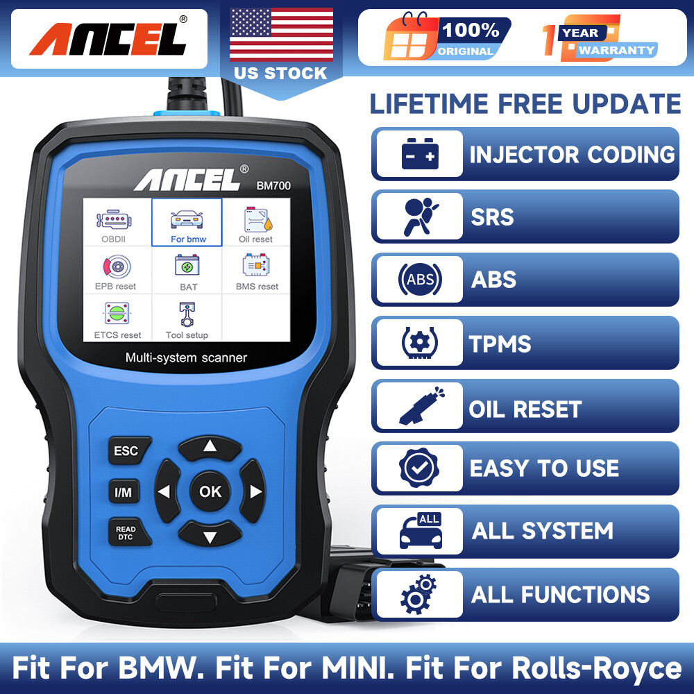 Ancel BM700 Pro For BMW Full System OBD2 Diagnostic Scanner EPB TPMS BMS OIL TPS