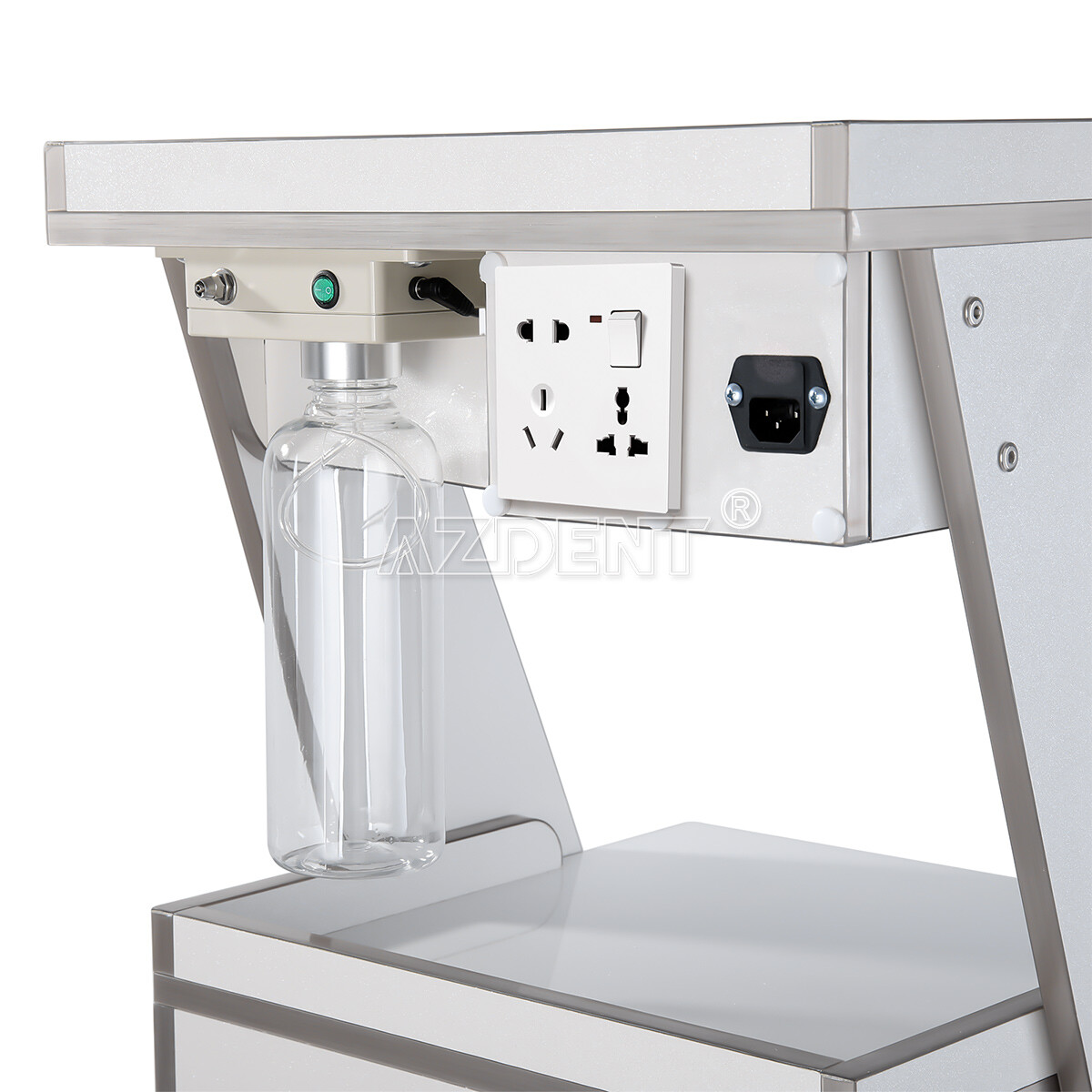 Dental Medical Cart Mobile Storage Cabinet with Drawers/Trolley Cart with Socket
