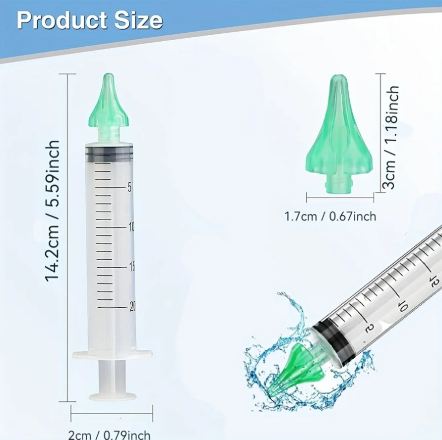 1pc Ear Wax Removal Syringe Kit with Replacement Tip Nozzle Ear Cleaning Tool