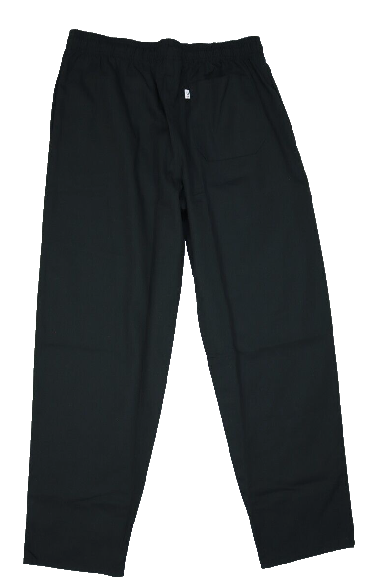 Uncommon Threads Chef Cargo Pants Black Straight Leg Cook Kitchen 4100 Mens L