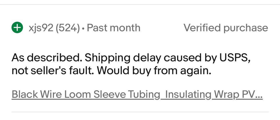 Black Wire Loom Sleeve Tubing Insulating Wrap PVC Non Shrink 3/16” Dia X 34” L