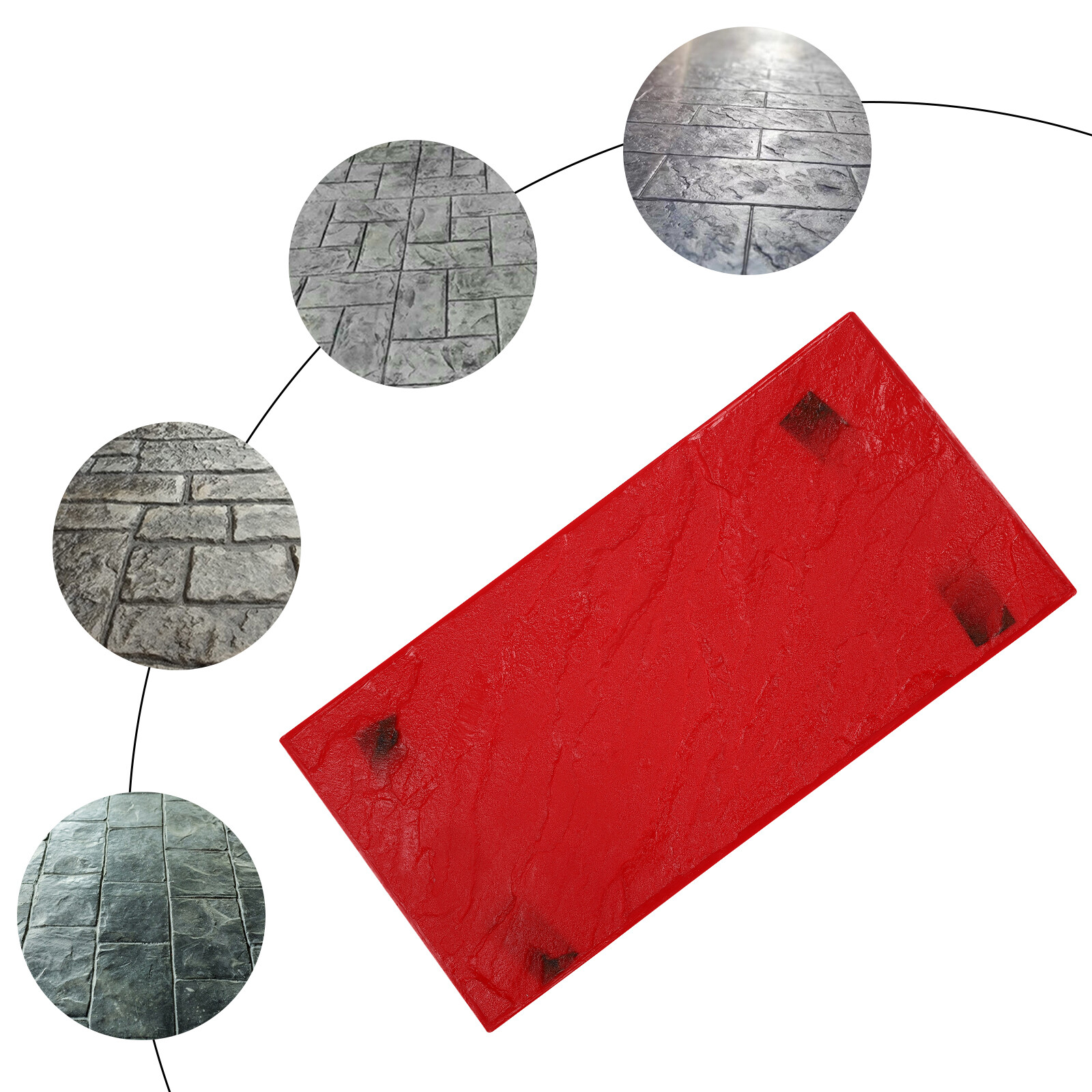 30x60cm Concrete Stamp Mat, Manual Concrete Texture Skin Concrete Texture Mat