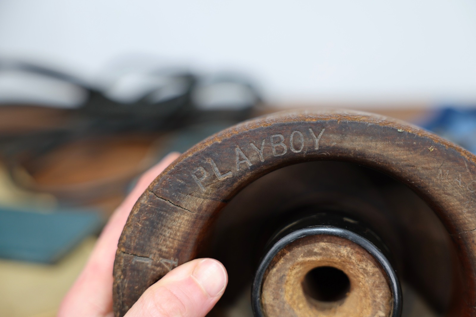 Vintage Stetson Playboy Fedora Millinery Wood Hat Block Mold Form Antique